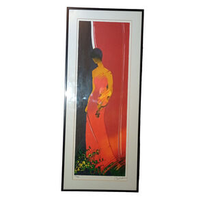 Emile Bellet Signed La Violinist Famed Lithograph # 32/450